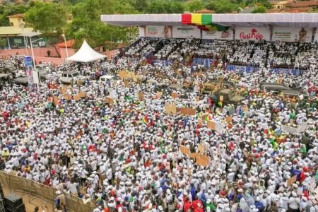 Mamou : Mobilisation populaire en soutien au général Mamadi Doumbouya​